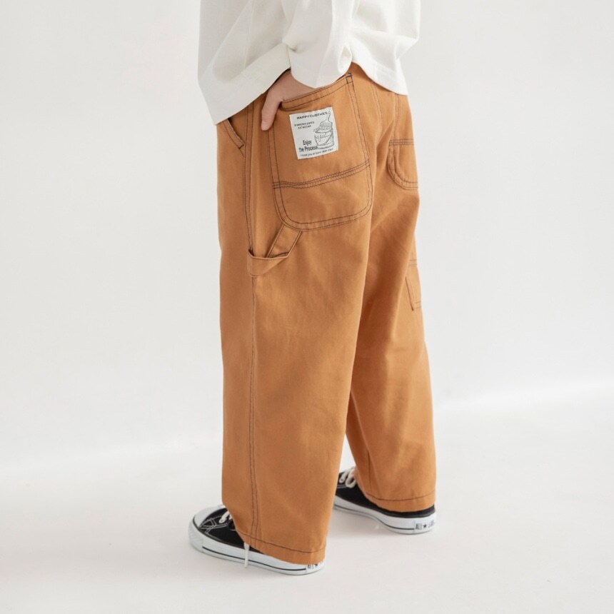 日本 90-150 工裝感畫家褲 4色