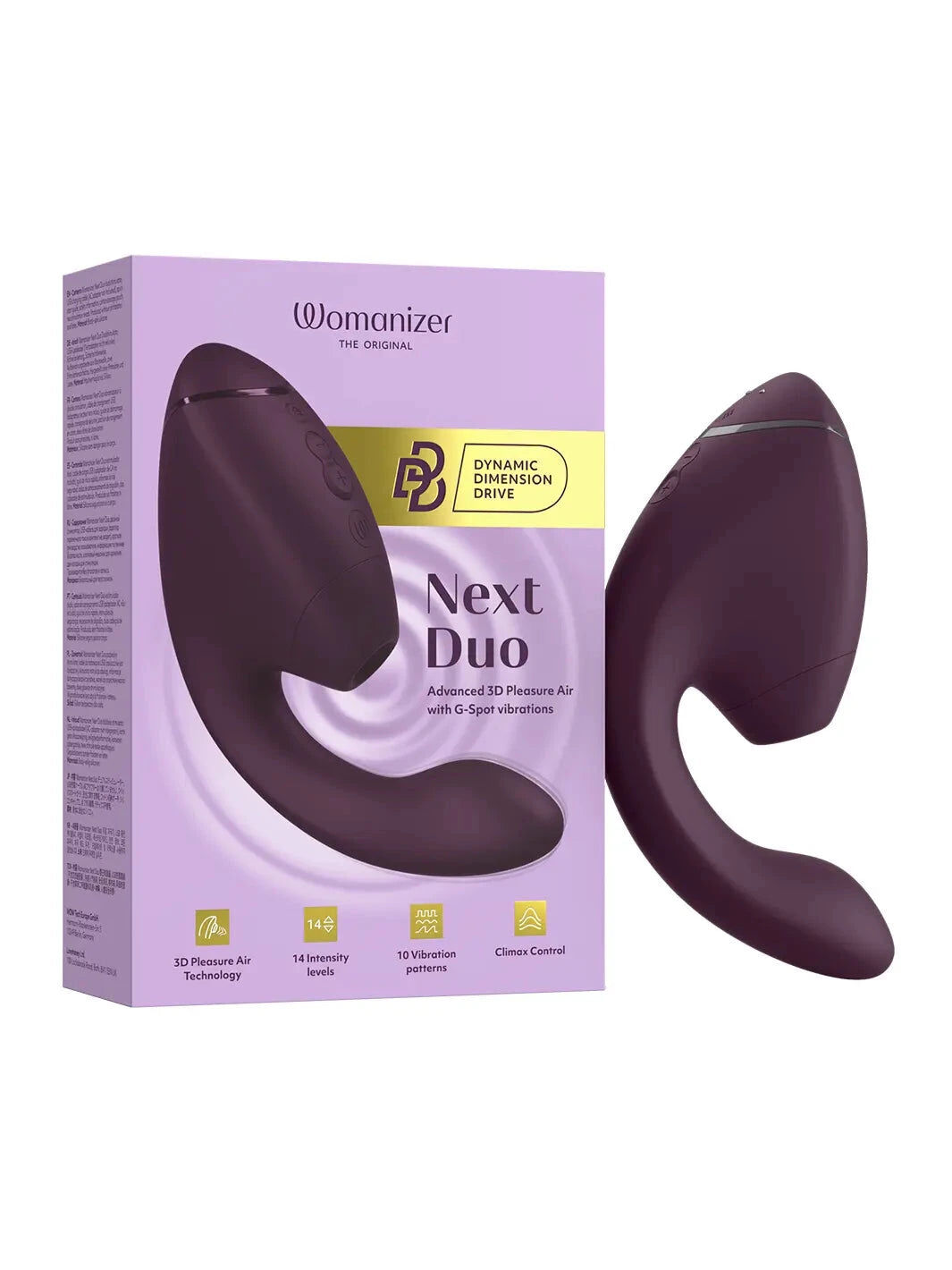 Womanizer Next Duo 3D Pleasure Air G-Spot Vibrator Dark Purple
