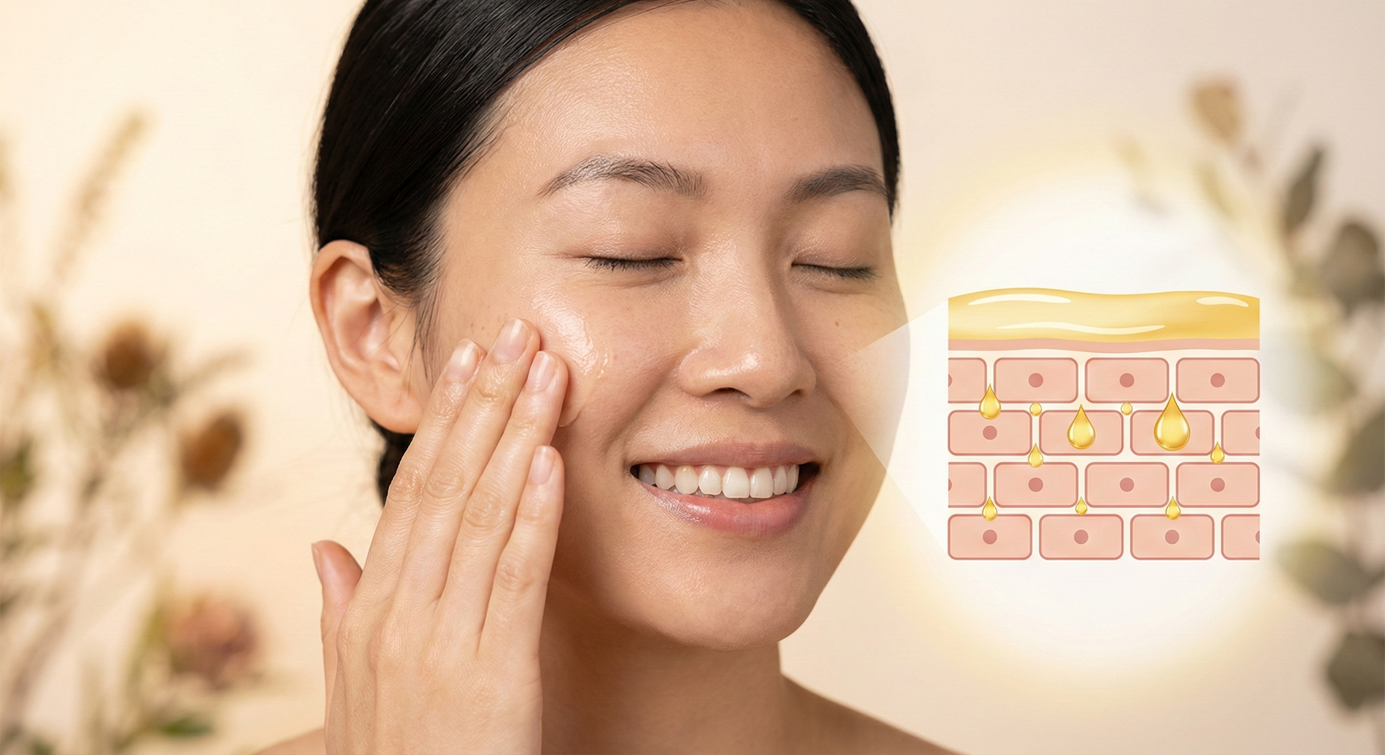 天然精油與天然皮脂相親，極速滲透肌底