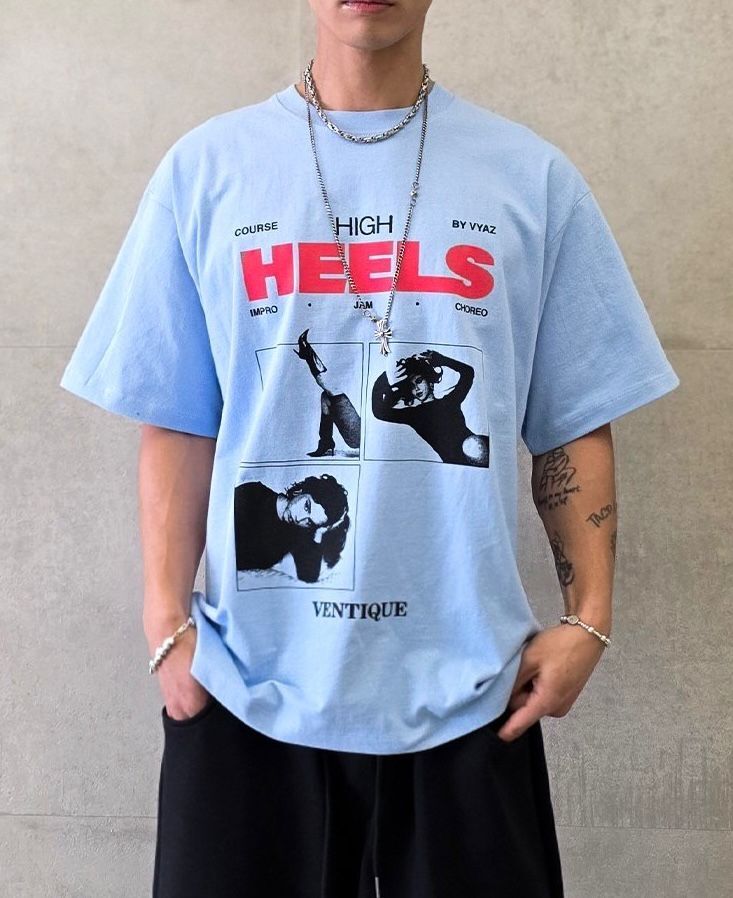 圖案英文字短袖Tee VENTIQUE-089T