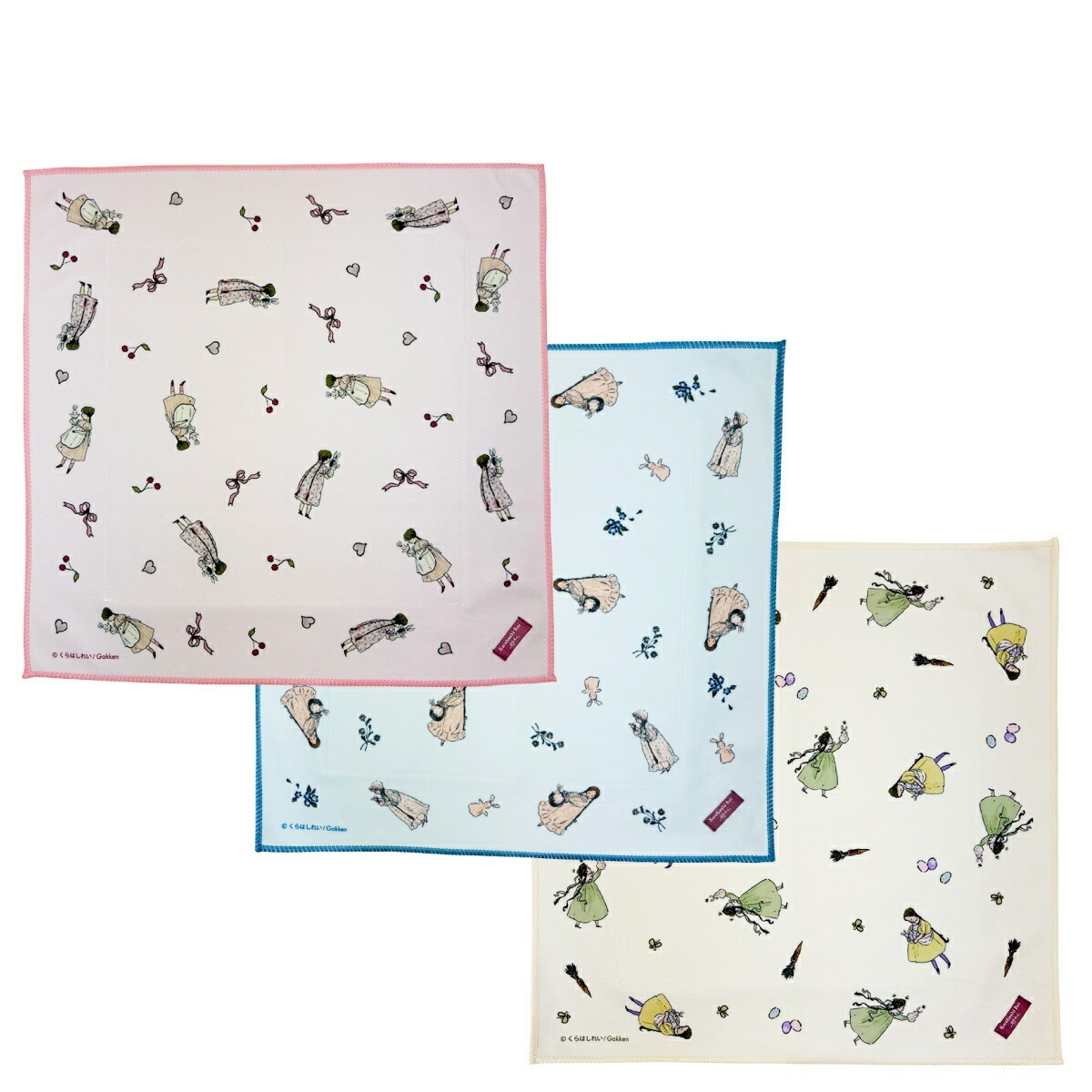 黑貓與女孩 繪本女孩 便當包巾 保溫保冷｜日本Kurahashirei