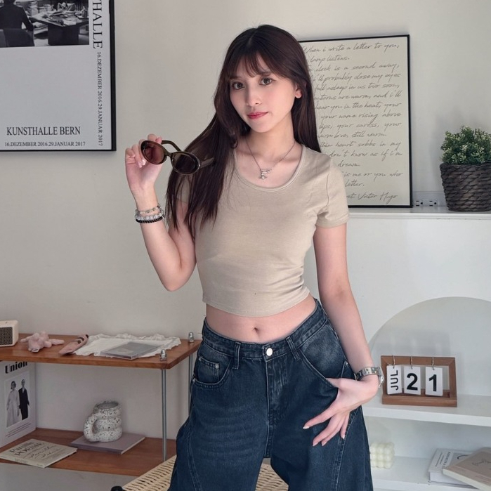 KTUSA 素色女版短t(3colors)  829