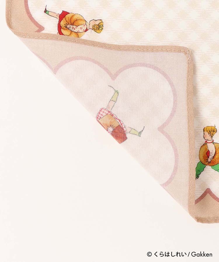 黑貓與女孩 繪本女孩 純棉茶巾｜日本Kurahashirei