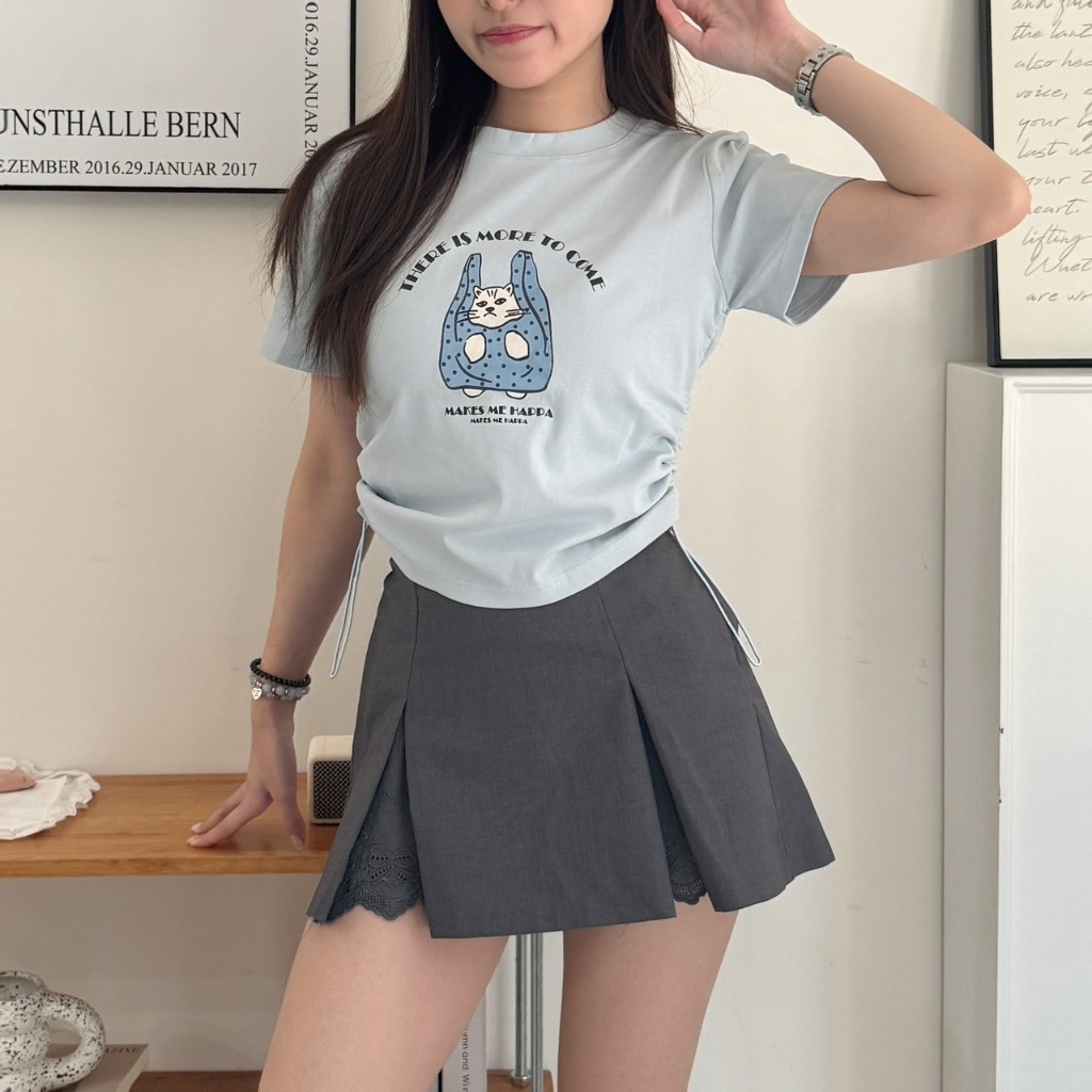 購物袋貓女版短T 7715