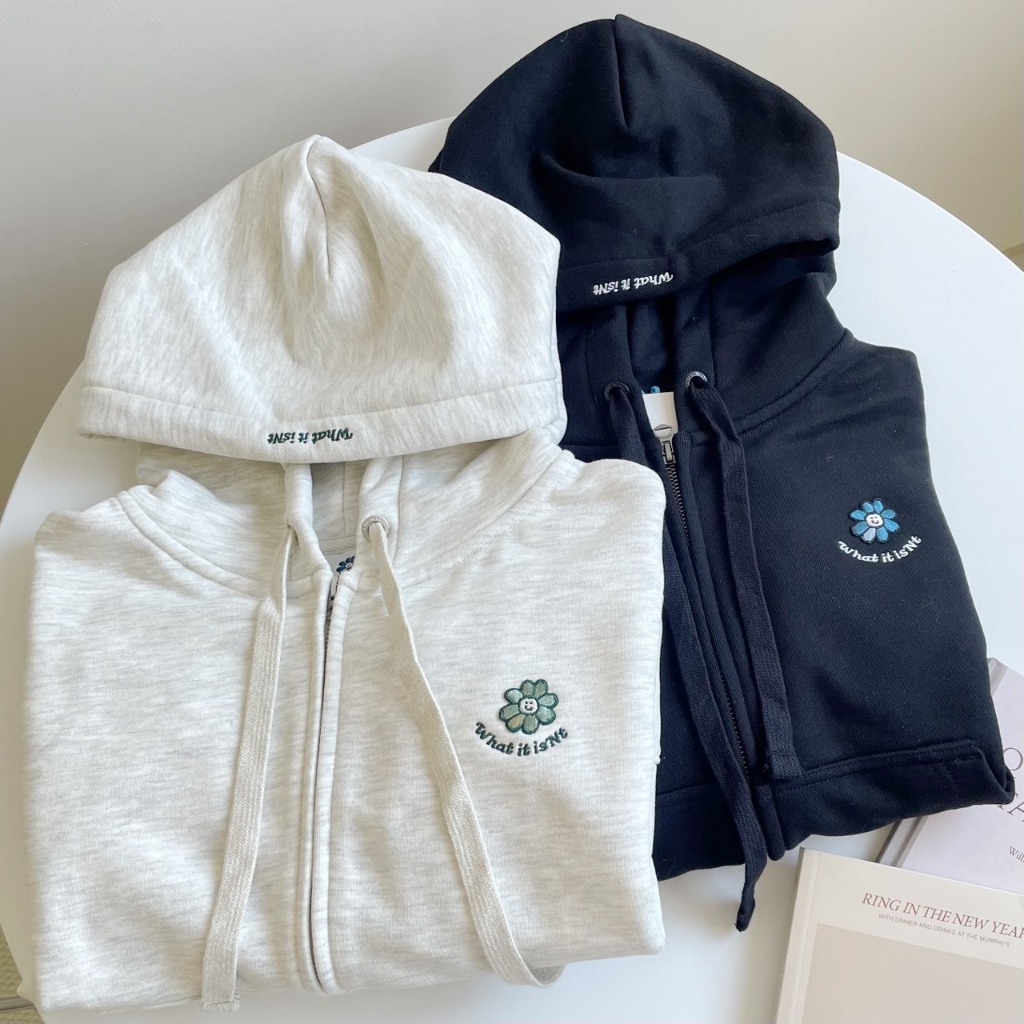 韓國Wacky willy  女款小花連帽外套(2colors)