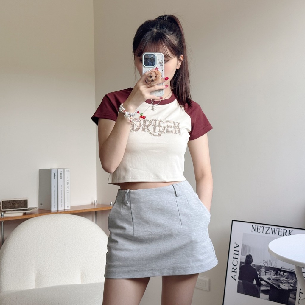 ORIGEN短版上衣 (2colors)  修身 短T 801052