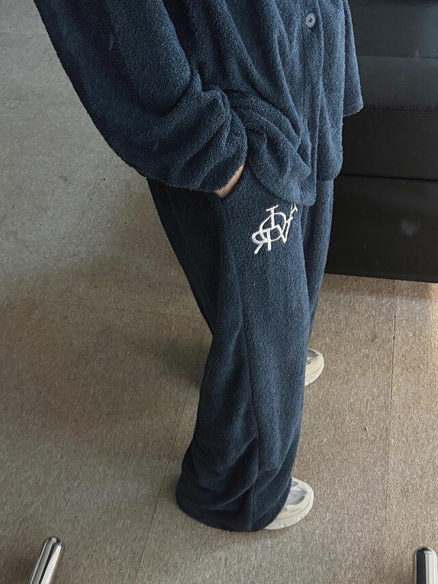 英文字毛巾質地運動褲 AVOIR-005P