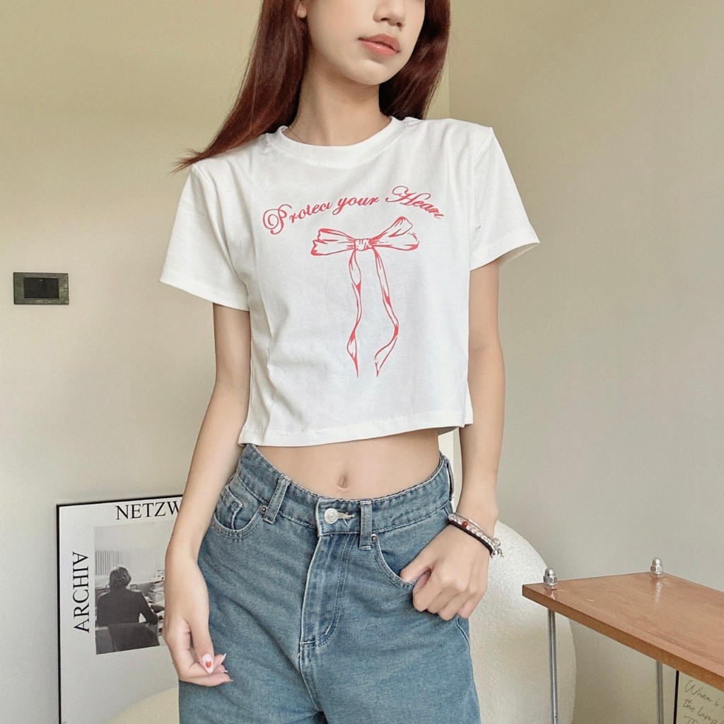 蝴蝶結短版上衣 (3colors) 80903