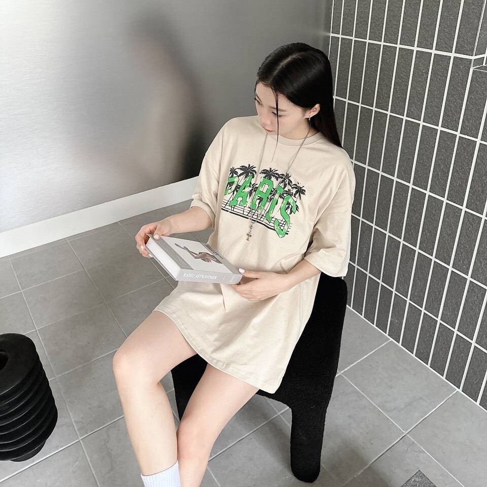 PARIS椰子樹 寬鬆 短T 上衣 80718