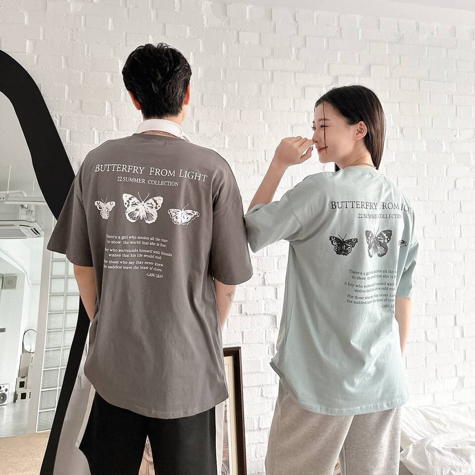 蝴蝶印花短T 寬鬆 短T  80564