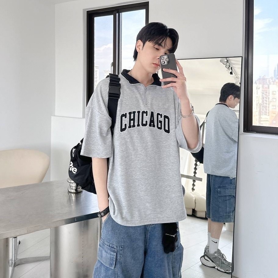Chicago 半拉鍊短T  80876