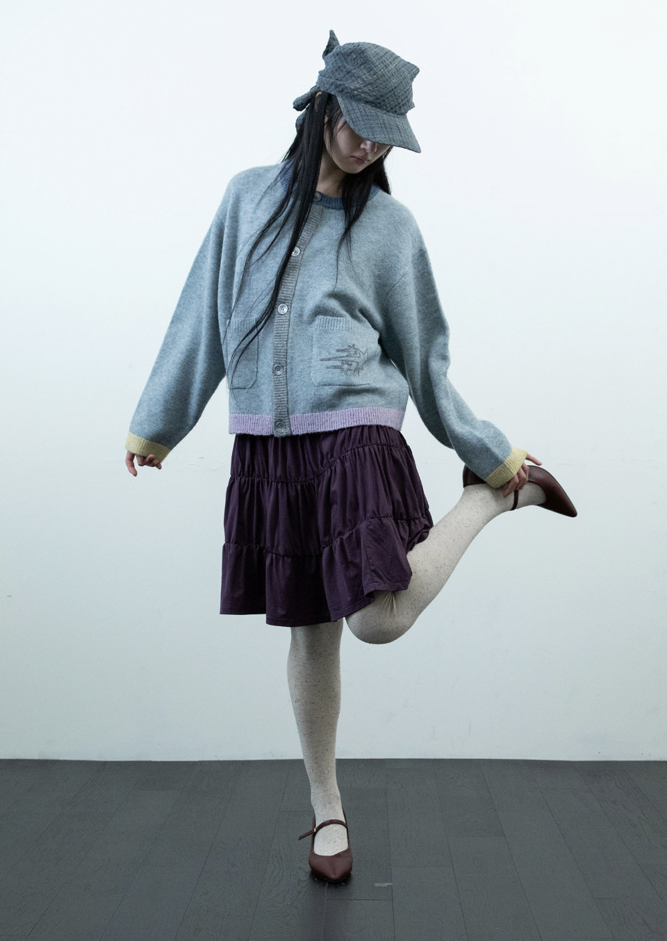 NICEGHOSTCLUB 撞色針織外套 FEB