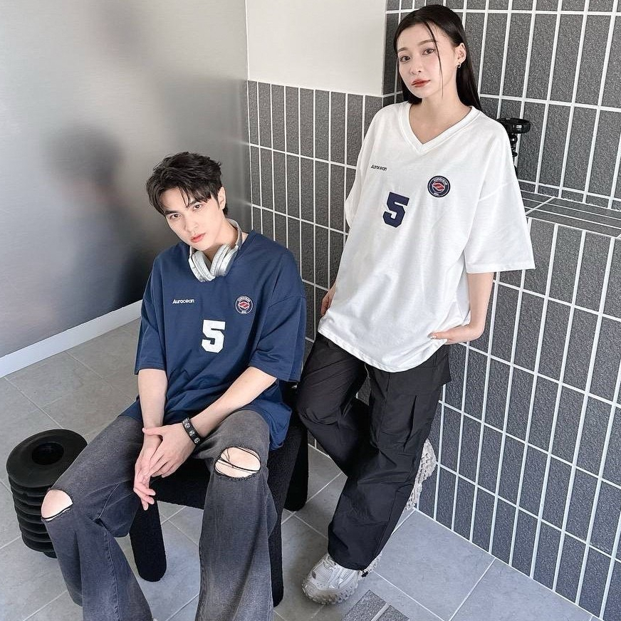 爆款!刺繡數字T 寬版短袖80676