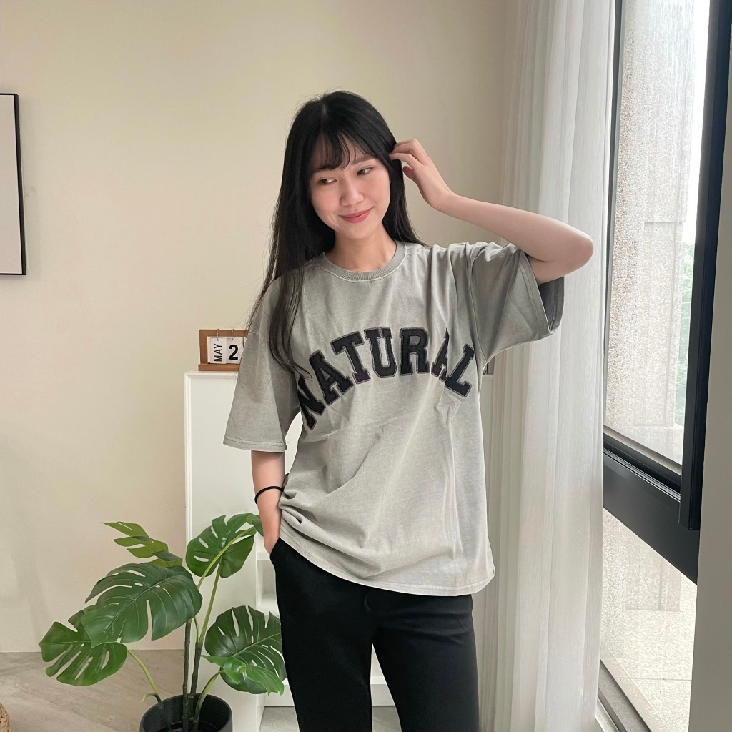 Natural 短T 仿舊水洗色 重工厚磅短T 80643