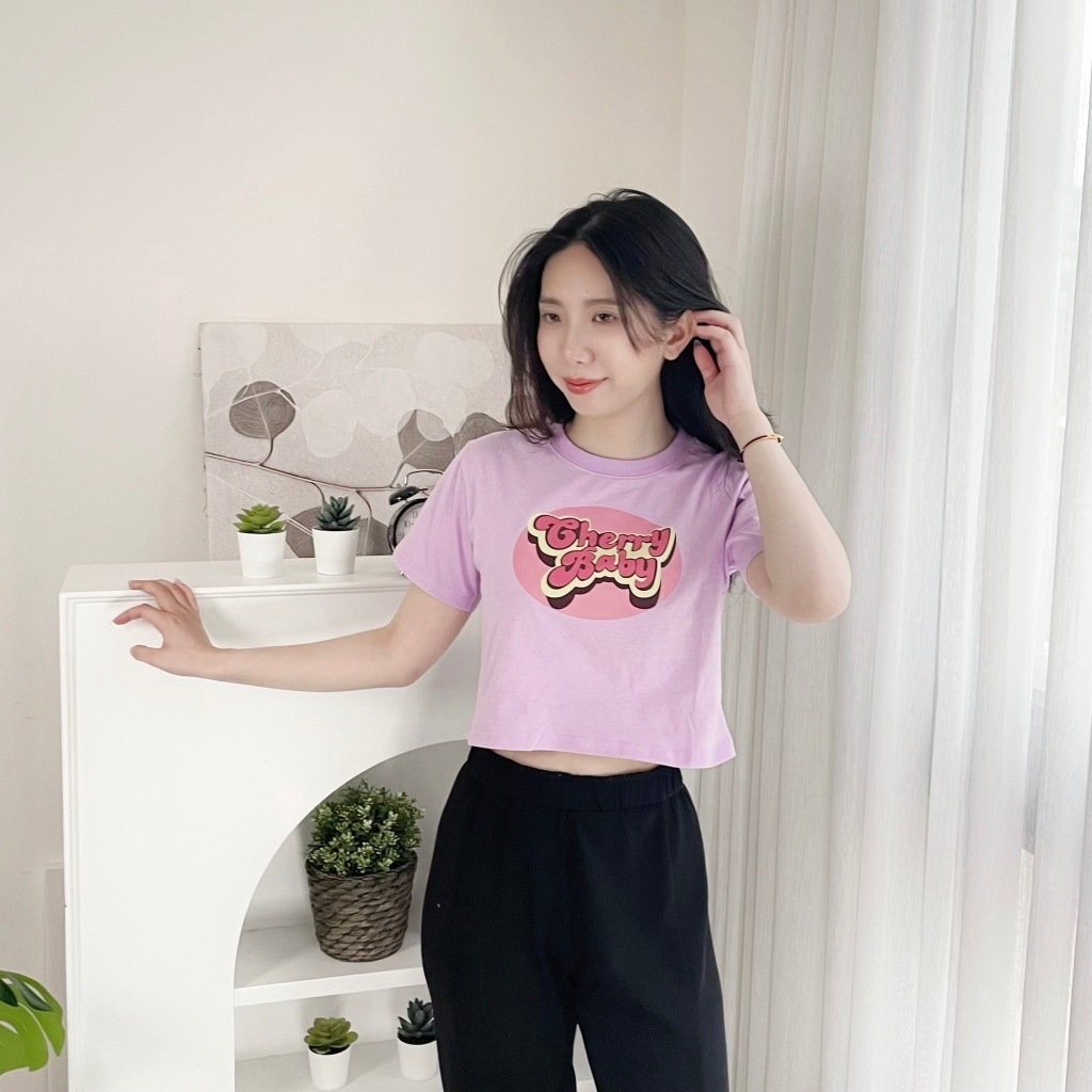 Cherry Baby 短版T恤 Y2K  短袖  80627