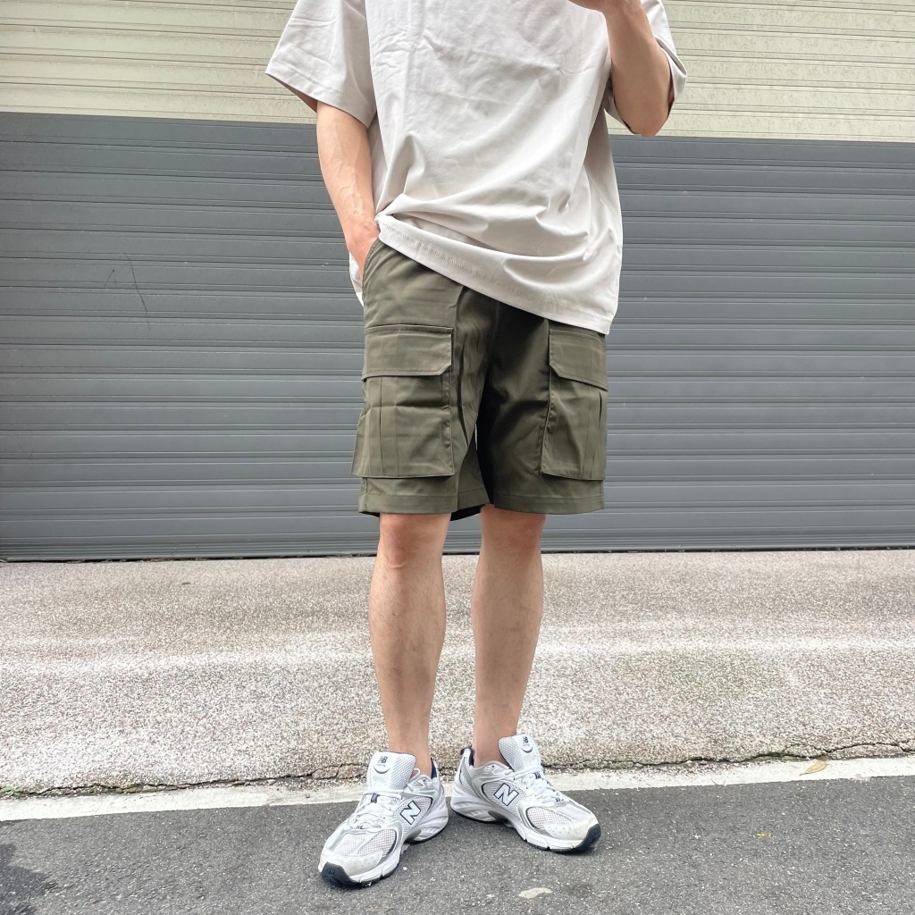 工裝短褲 素面短褲 膝上休閒短褲   D1012