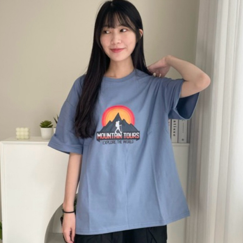 Mountain Tours 短T 印花Tee 寬鬆落肩 素T