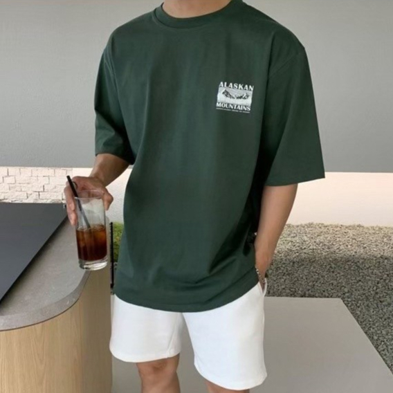 韓國ALASKAN 韓國細絨布 短T 短袖 阿拉斯加山脈 80540