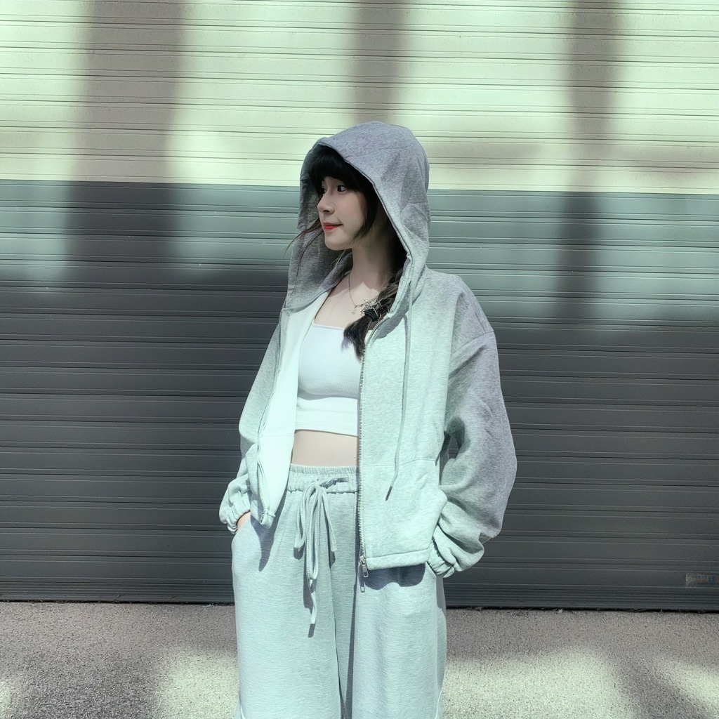 女版 修身拉鍊外套 連帽短版外套  80428