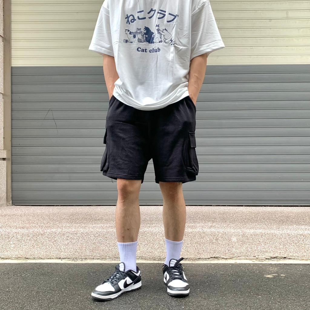 棉質短褲 素面 口袋棉褲