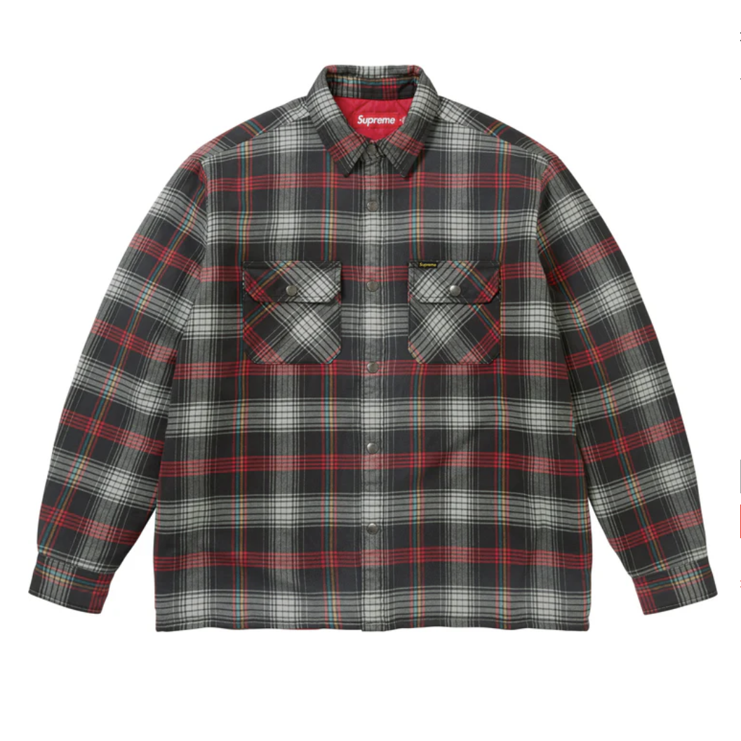 【Supreme】0228春夏開季WEEL1 發售 Quilted Lined Flannel Snap Shirt