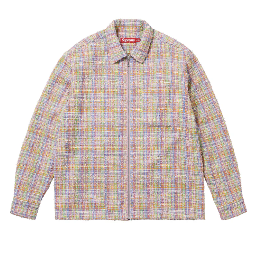 【Supreme】0228春夏開季WEEL1 發售 Bouclé Zip Up Shirt