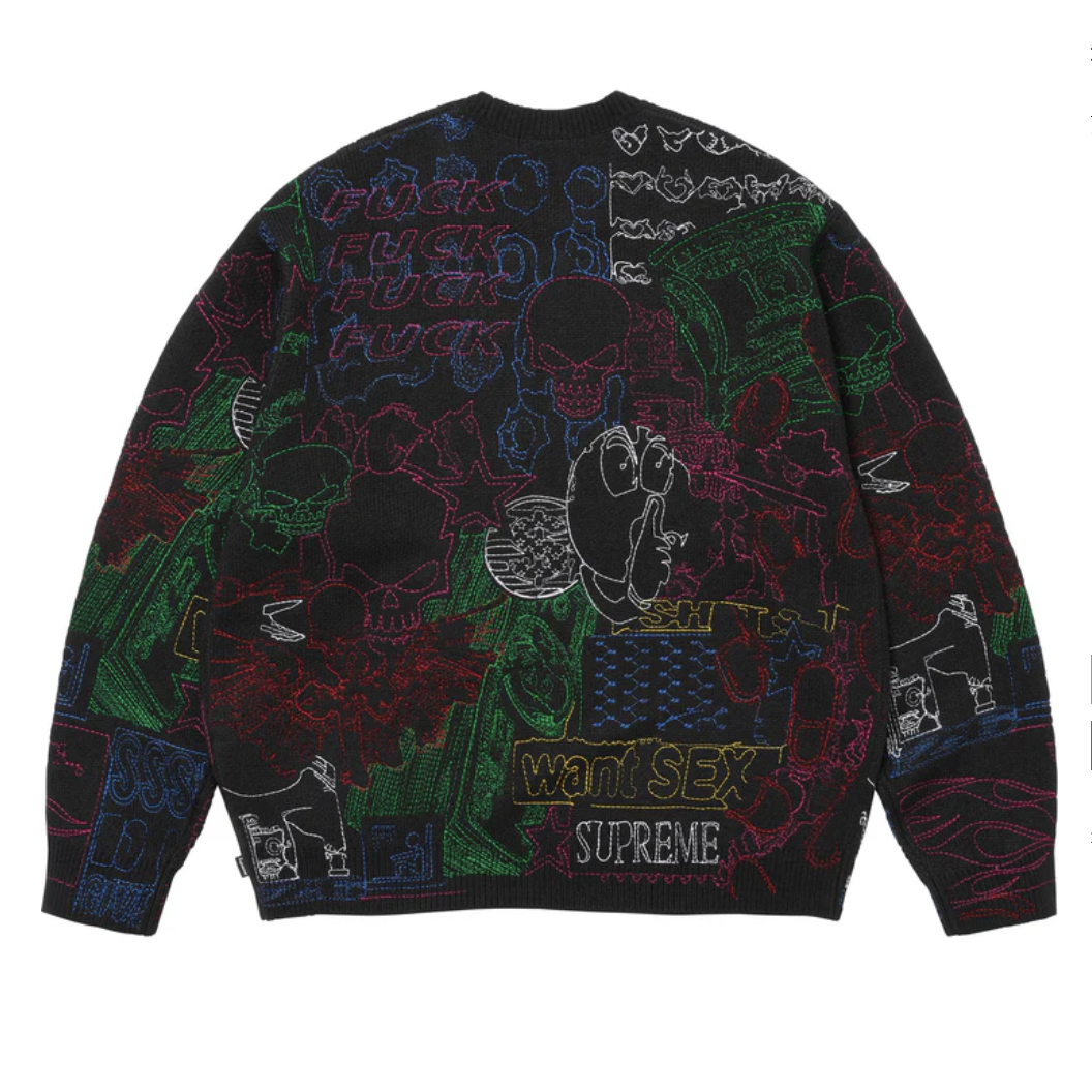 【Supreme】0228春夏開季WEEL1 發售Collage Embroidered Sweater