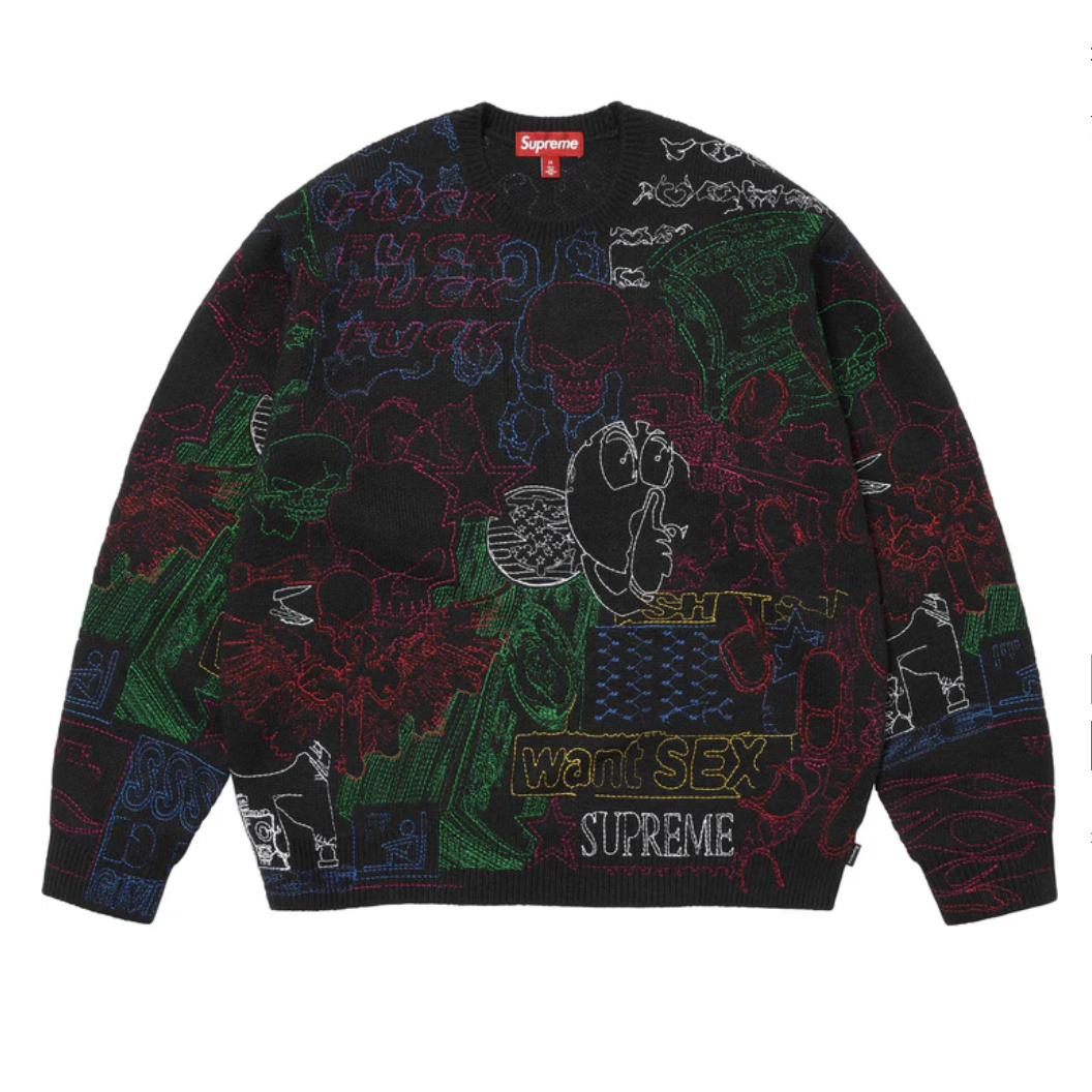【Supreme】0228春夏開季WEEL1 發售Collage Embroidered Sweater