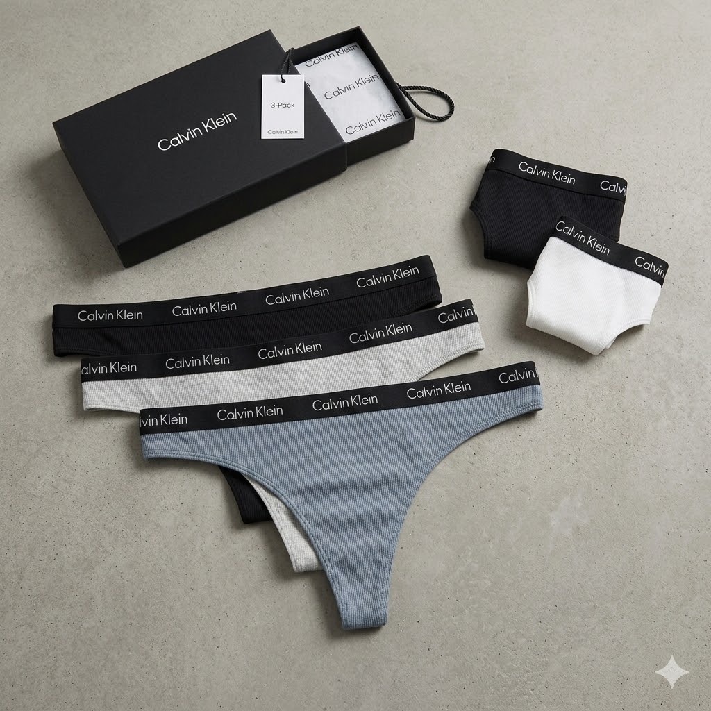 【預購】CALVIN KLEIN Hashtag Rib H022653 女裝丁字褲（3條裝）