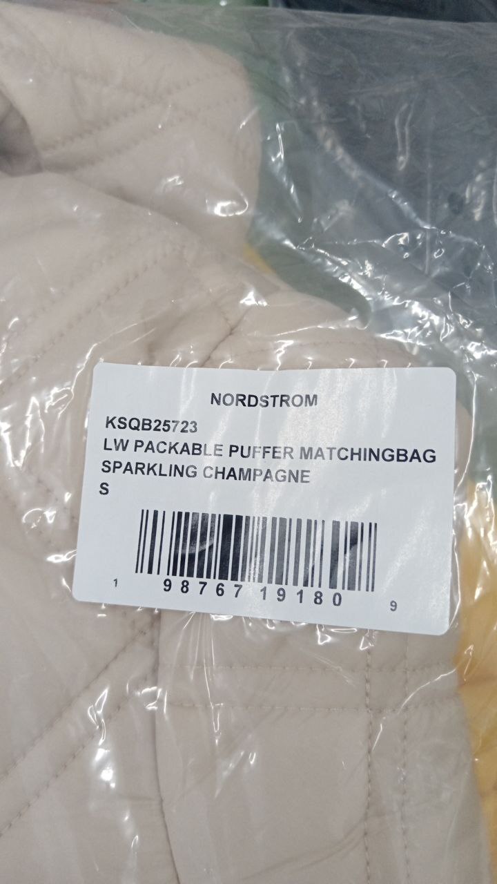 [S] KATE SPADE SPARKLING CHAMPAGNE LW PACKABLE PUFFER MATCHINGBAG, KSQB25723-SPARKLING CHAMPAGNE (SKS1727)