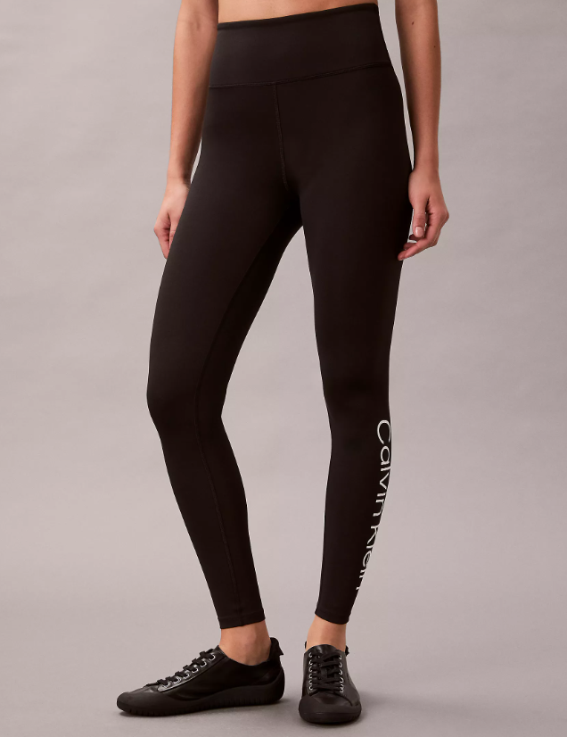 [S] CALVIN KLEIN BLACK MODERN SPORT HIGH RISE 7/8 LEGGINGS, 408F613-001 (SCK846)