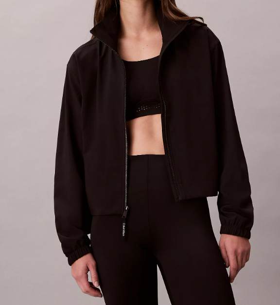 [S] CALVIN KLEIN BLACK MODERN SPORT WINDBREAKER JACKET, 402F407-002 (SCK845)