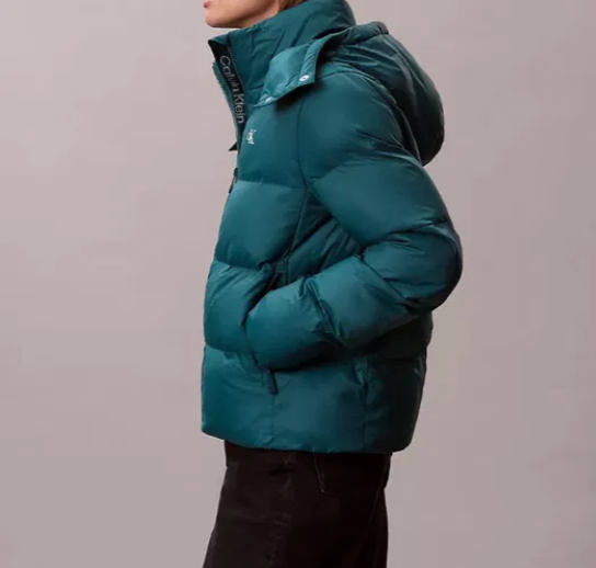 [S] CALVIN KLEIN MAYA NYLON PUFFER JACKET, 47D575G-301 (SCK844)