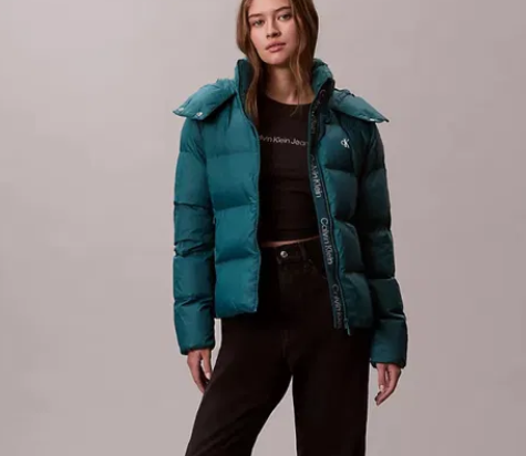 [S] CALVIN KLEIN MAYA NYLON PUFFER JACKET, 47D575G-301 (SCK844)