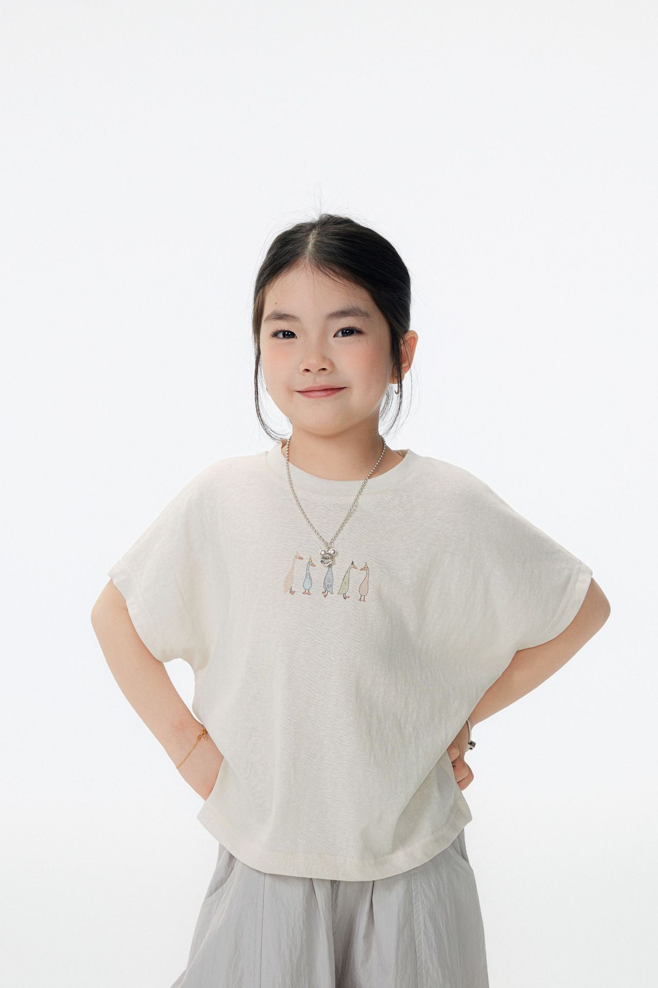 親子裝_兩色日系小鳥上衣