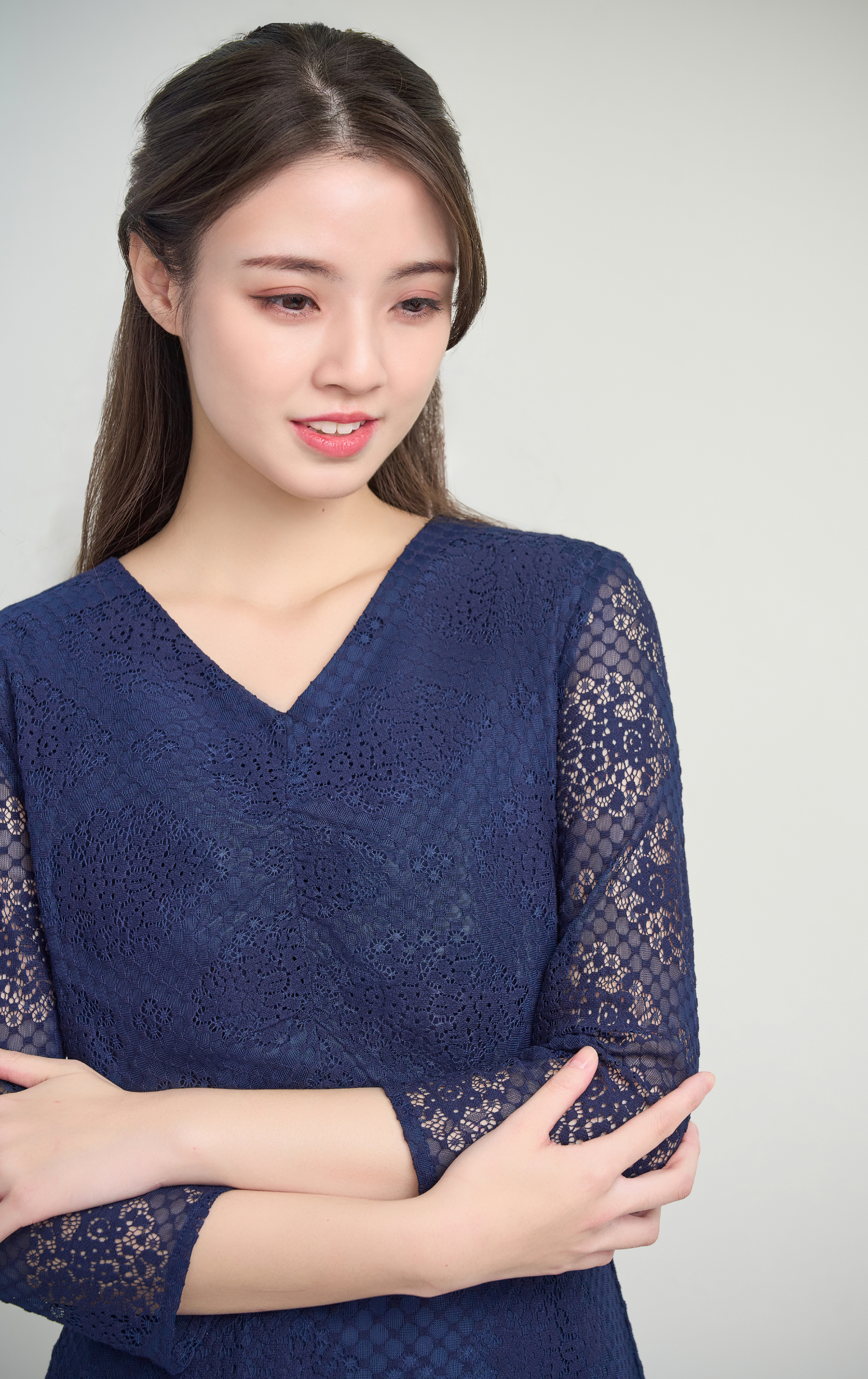 花紋蕾絲連身裙 OP0651