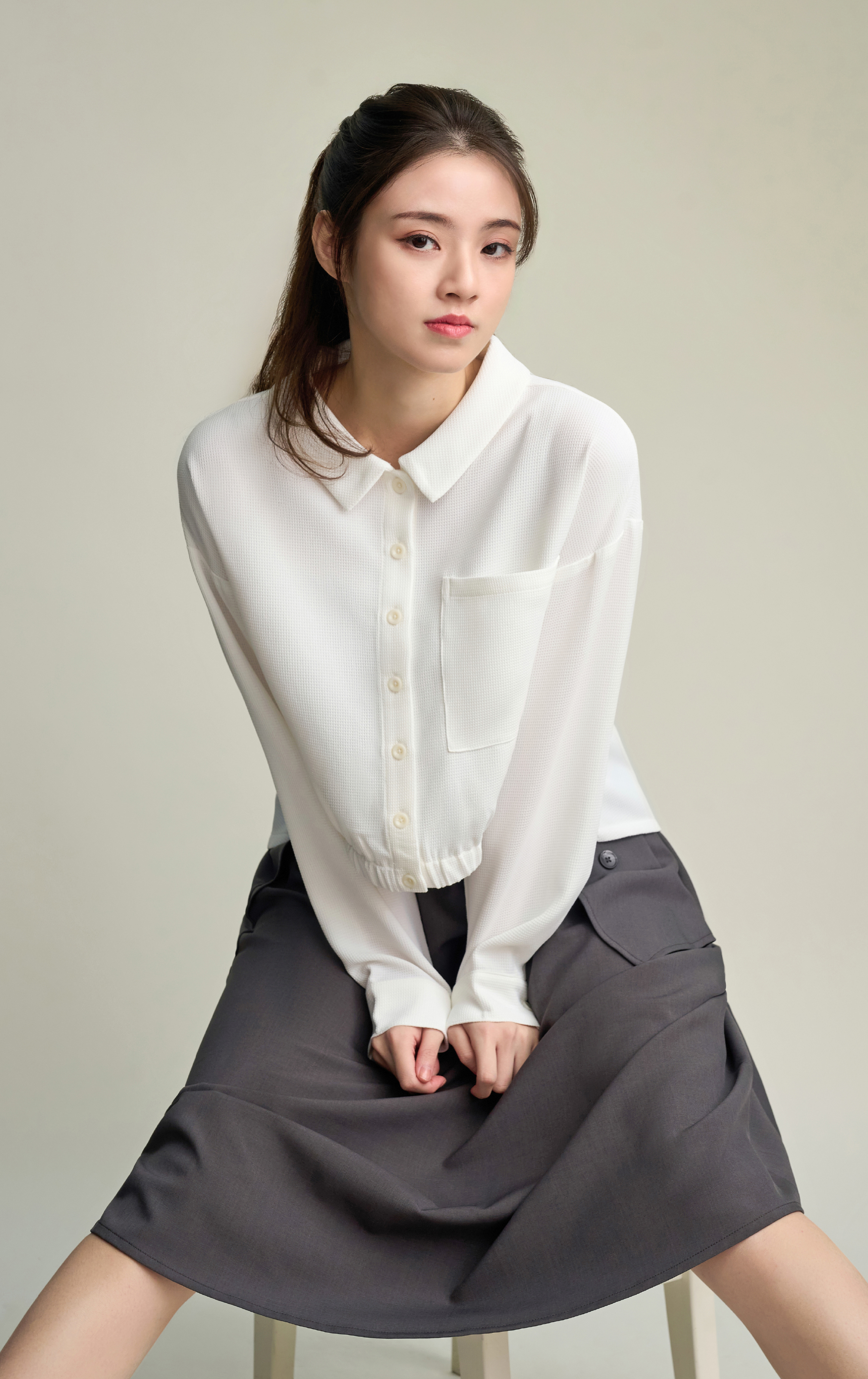 橡筋縮摺裇衫 SH0322