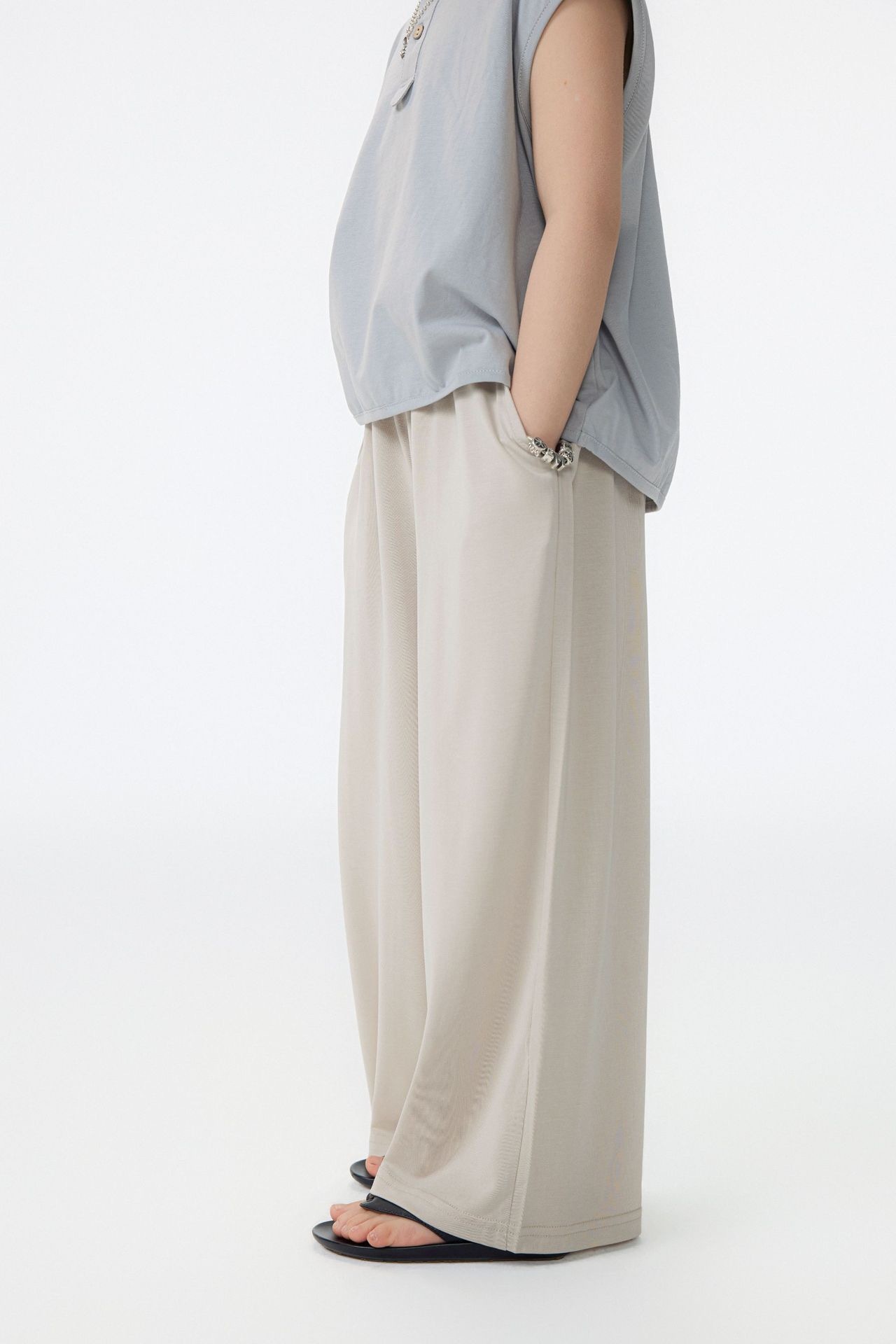 親子裝_兩色銅安絲會呼吸長褲