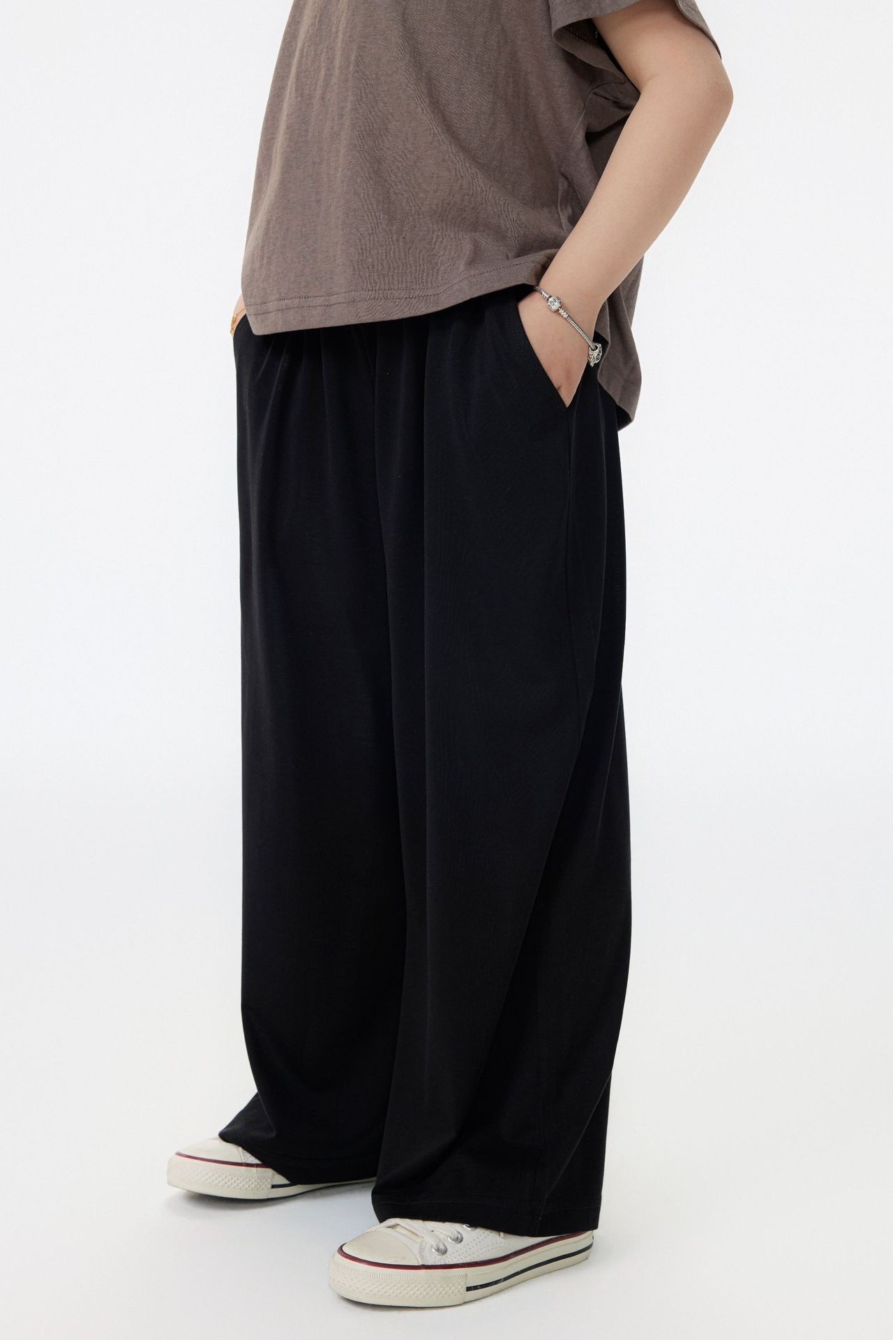 親子裝_兩色銅安絲會呼吸長褲