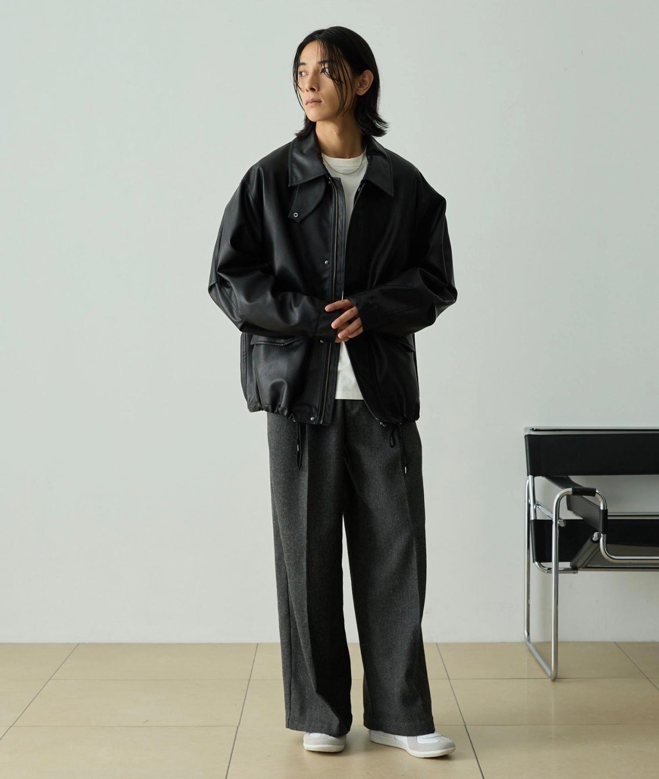 【預購】JN022701 EMMA CLOTHES 寬版西裝落地褲