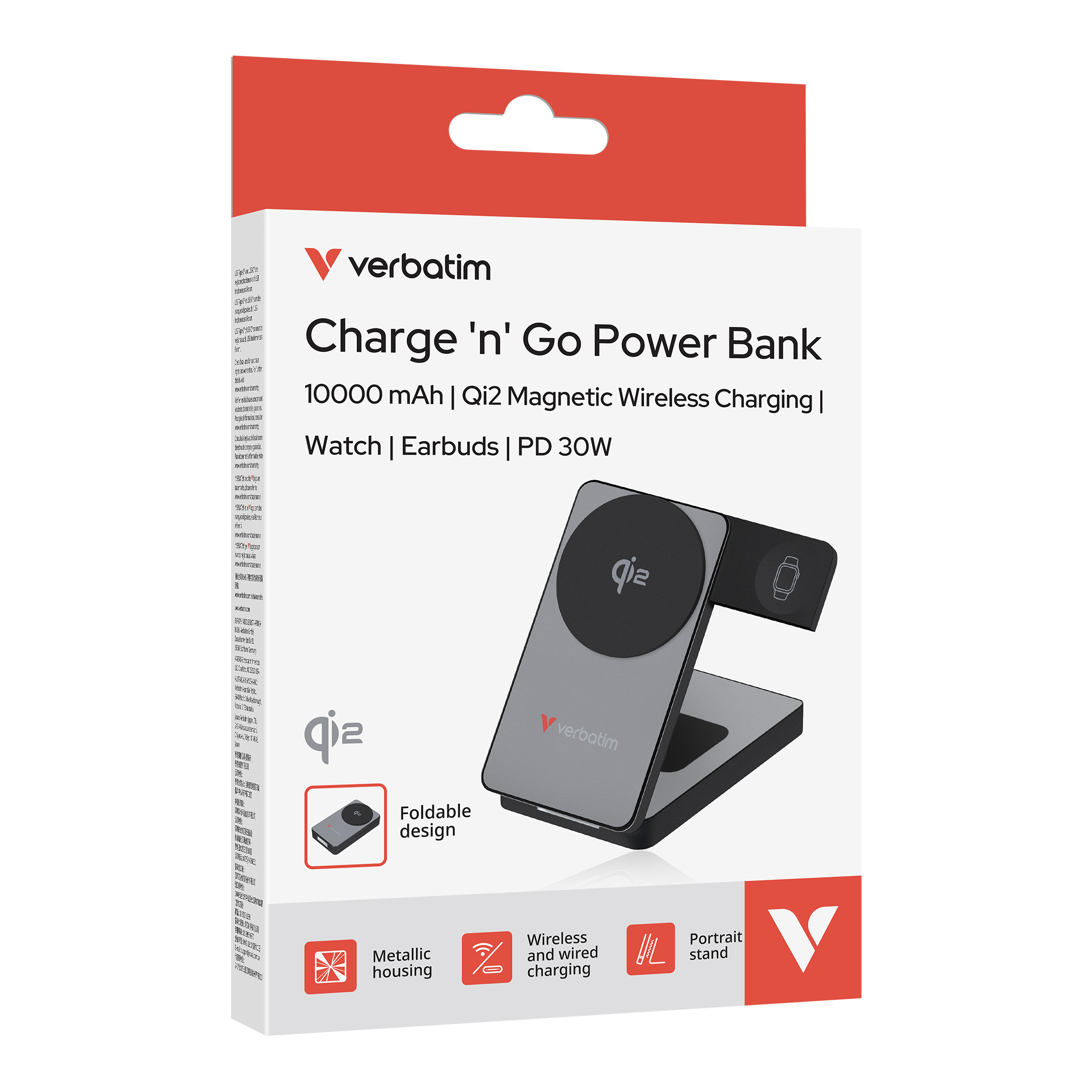 Charge 'n' Go 10000mAh 三合一 Qi2 磁吸無線流動充電池 [*3C認證]