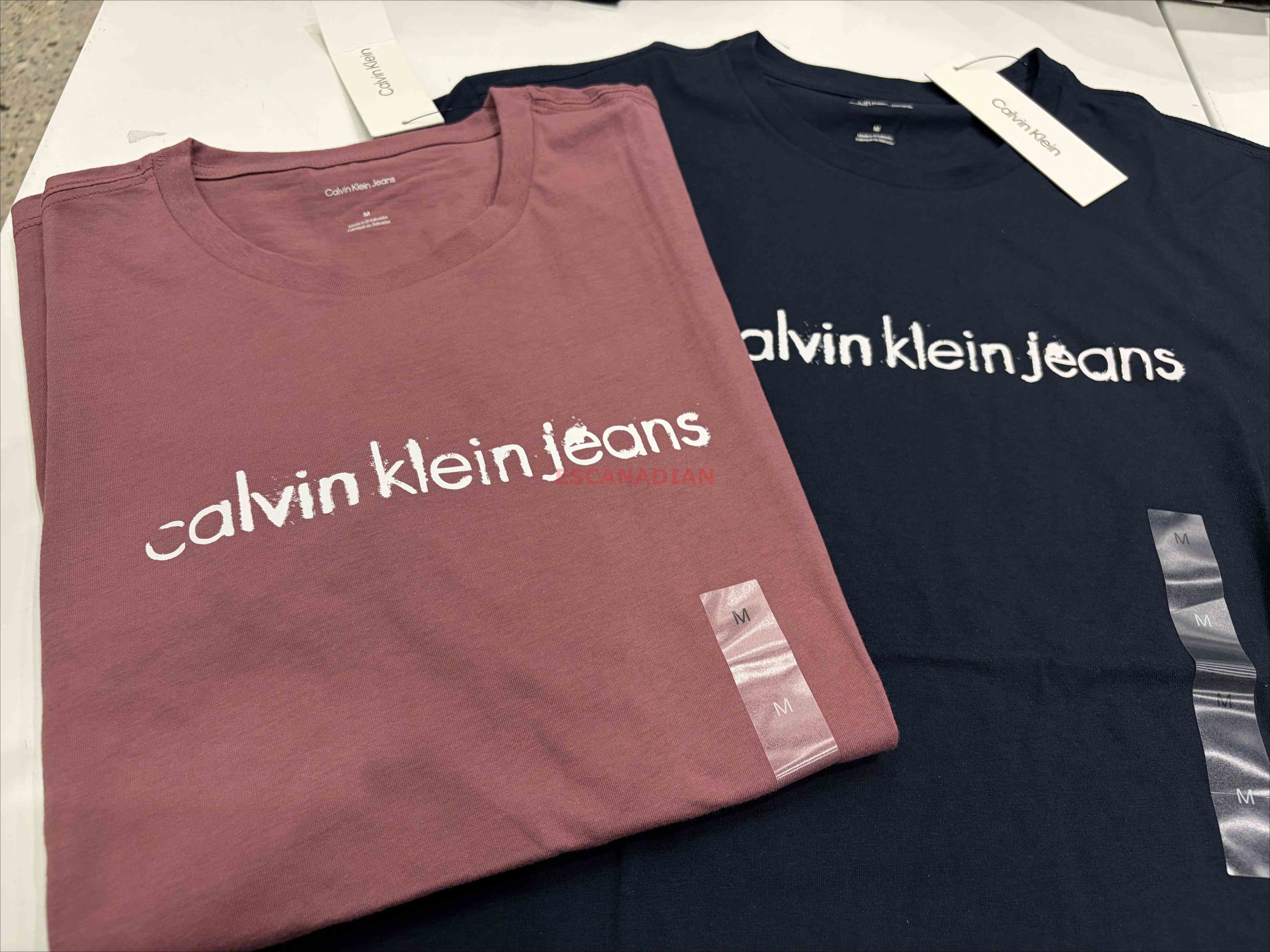 CK 男大人 Jeans造型字樣 短TEE (2色)