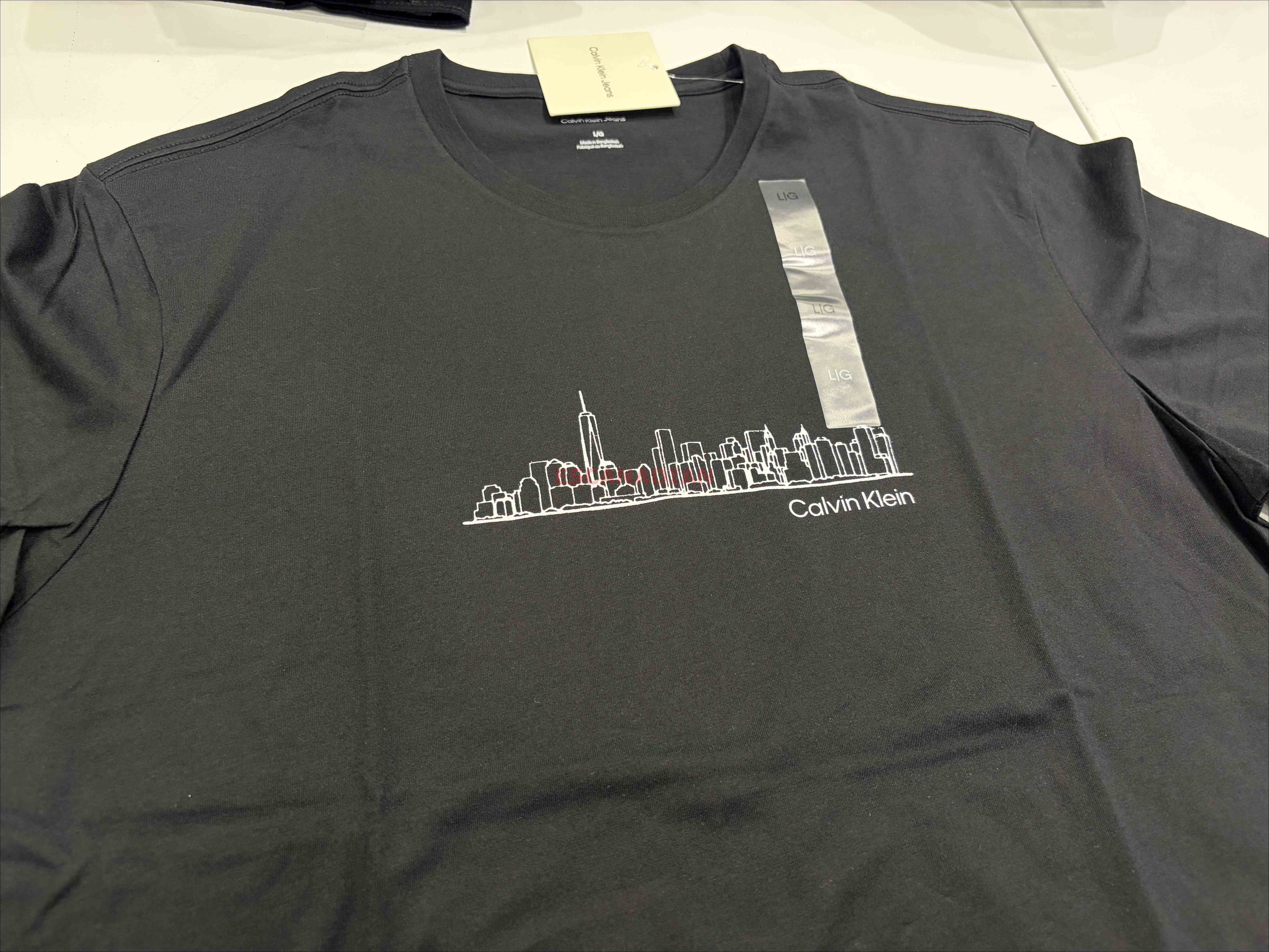 CK 男大人 城市圖案 短TEE