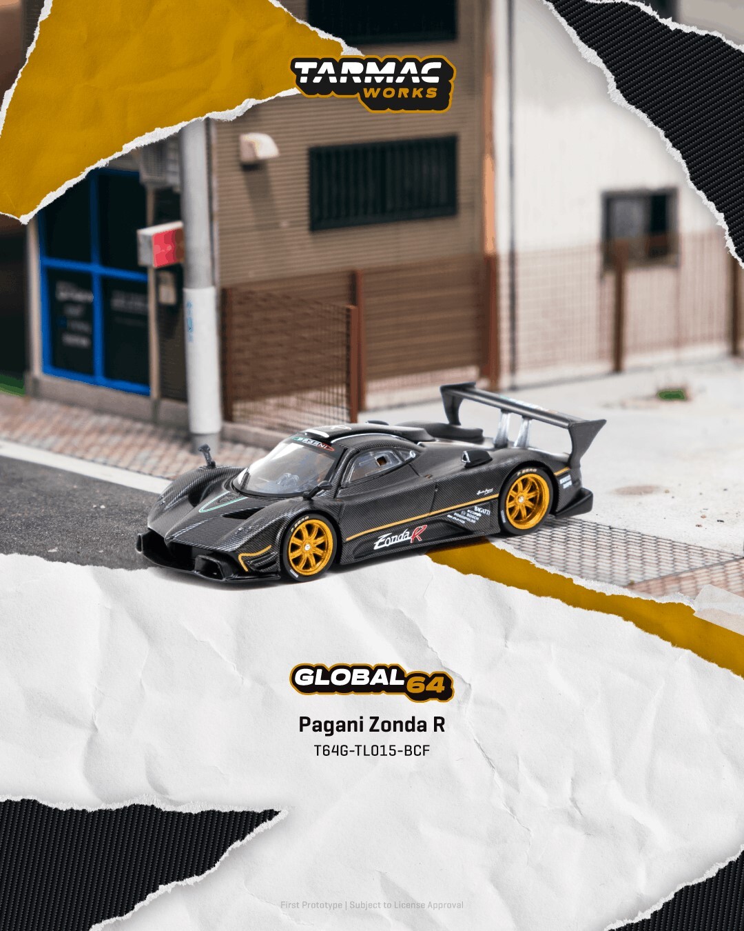 [預訂] Tarmac Works Pagani Zonda R Matte Exposed Carbon Fiber