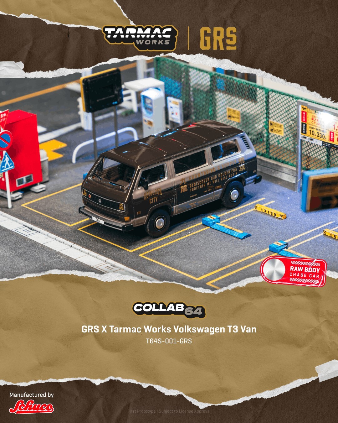 [預訂] Tarmac Works GRS × Tarmac Works 福士 Volkswagen T3 Van
