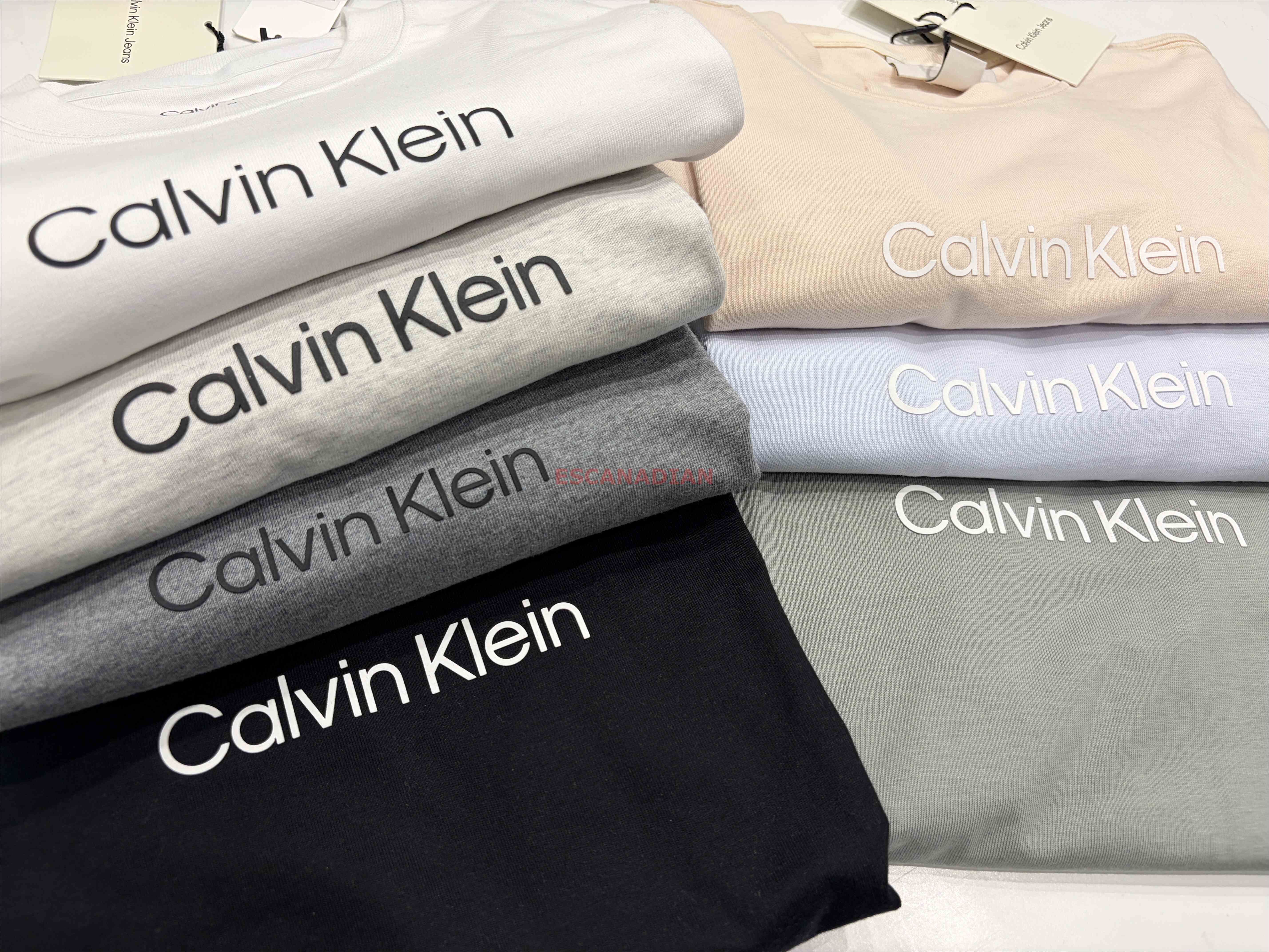 CK 女大人 經典款 字樣 厚磅數 落肩小短版 短TEE (7色)