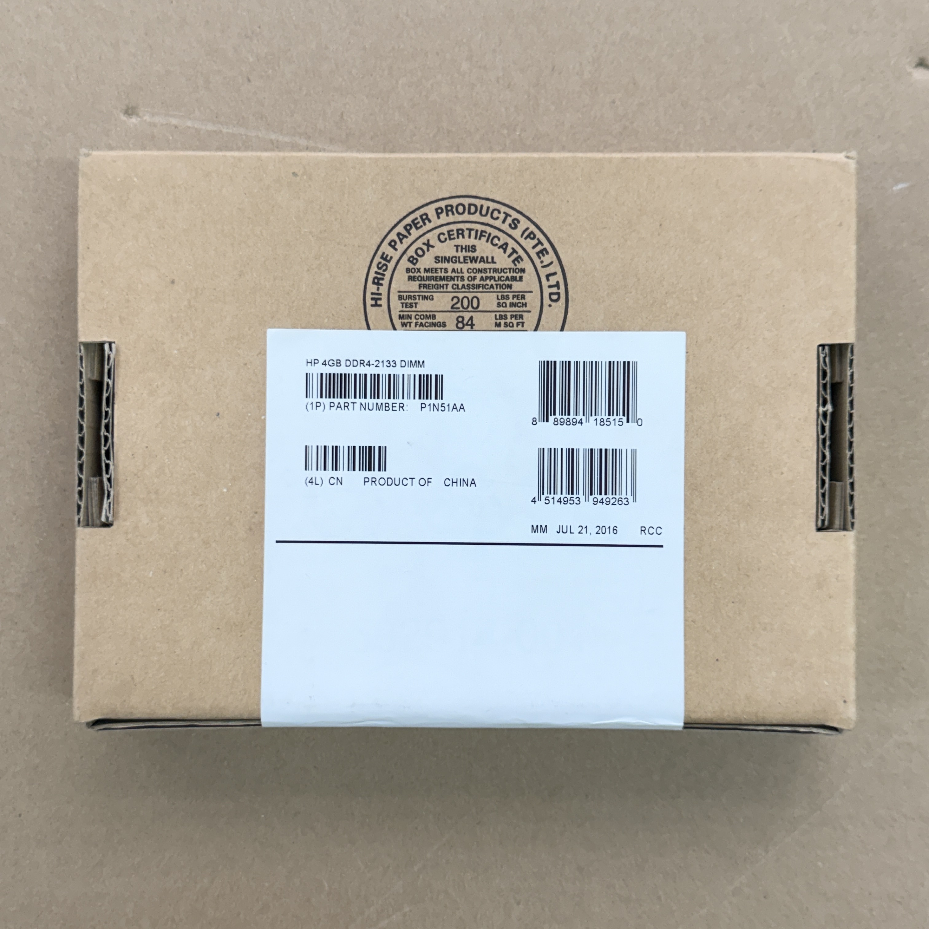 P1N51AA HP 4GB DIMM DDR4 MEMORY