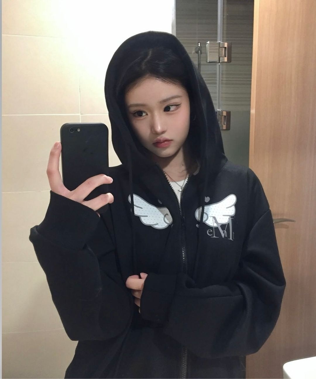 MUCENT SYLPH 點點 天使 刺繡 拉鍊 外套 P0000BMN