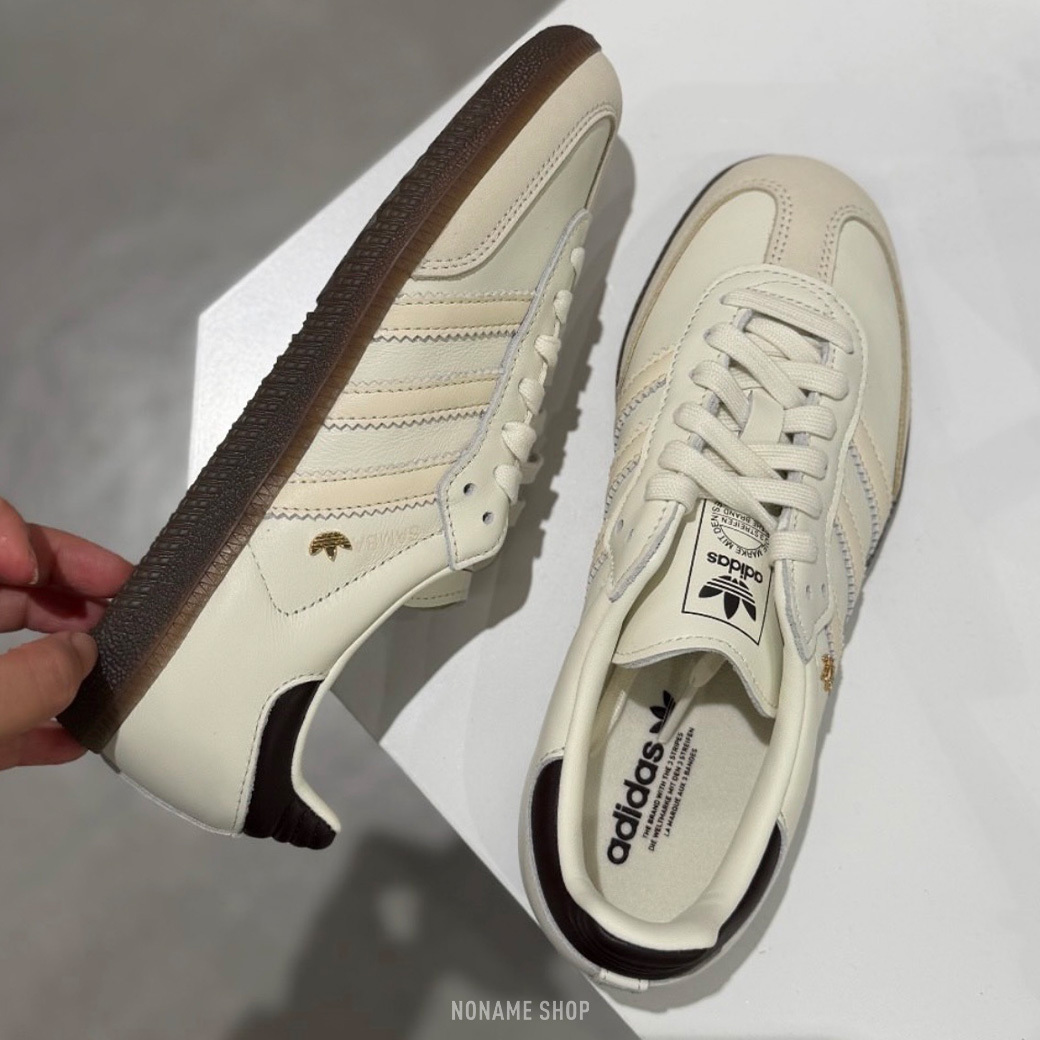 ADIDAS Original OG Samba 金屬小標 德訓鞋 奶油白 (女款)