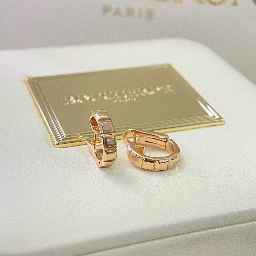 18k Bo”｛巴黎飾紋單圈｝高奢定製耳扣釘圈